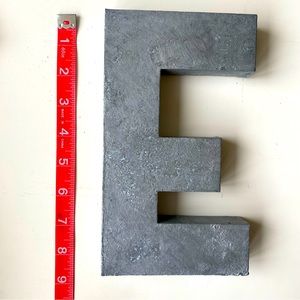 Anthropology || wall decor metal “E”
